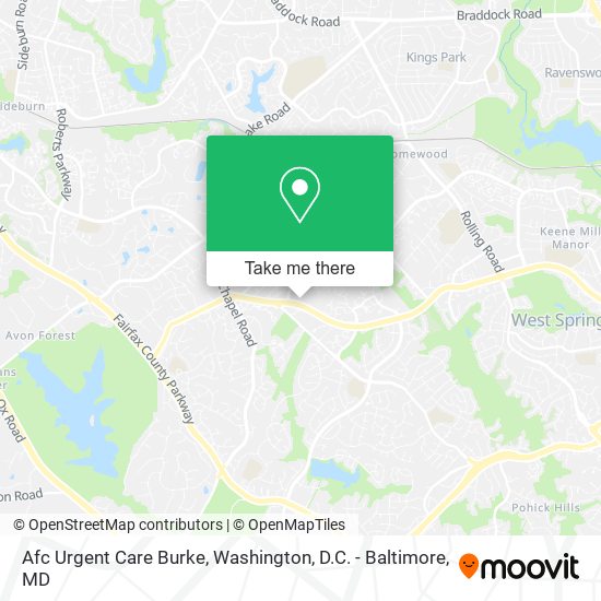 Mapa de Afc Urgent Care Burke