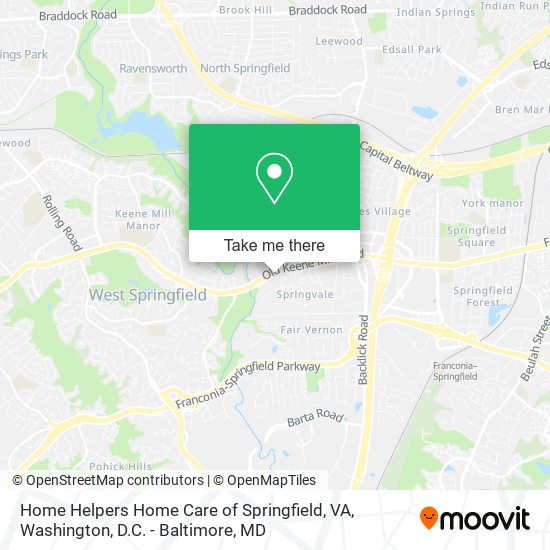 Home Helpers Home Care of Springfield, VA map