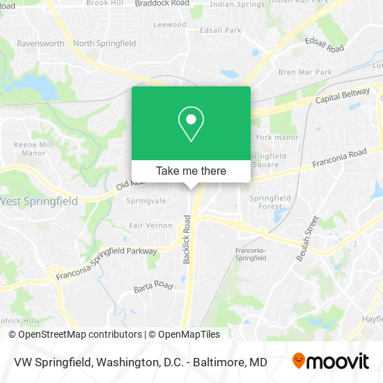 Mapa de VW Springfield