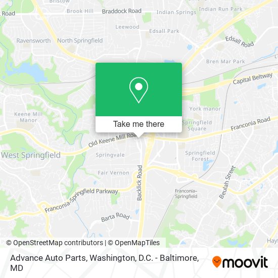 Advance Auto Parts map