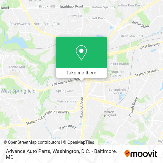 Advance Auto Parts map