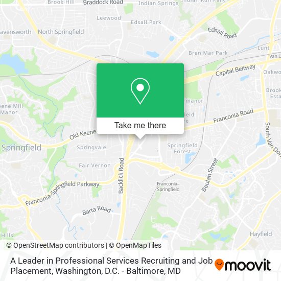 A Leader in Professional Services Recruiting and Job Placement map