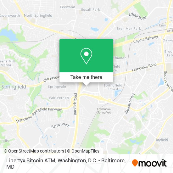 Mapa de Libertyx Bitcoin ATM