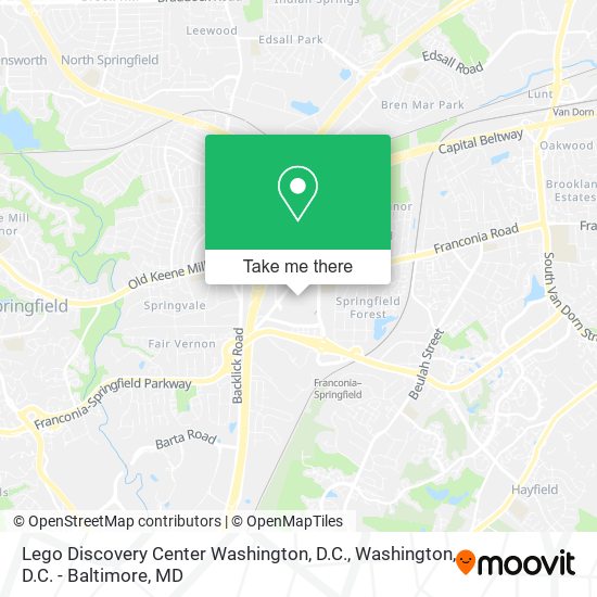 Lego Discovery Center Washington, D.C. map