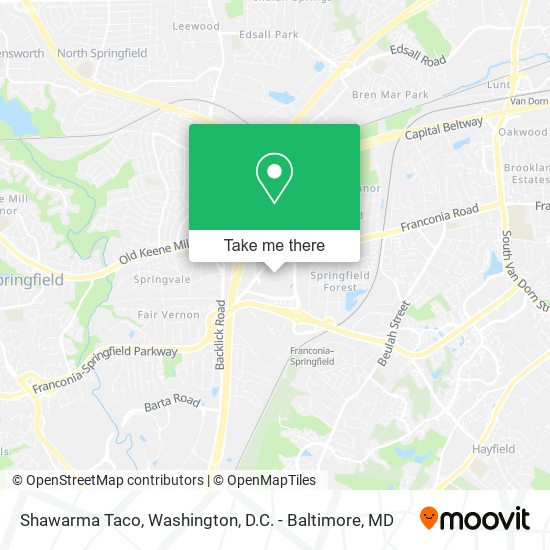 Mapa de Shawarma Taco