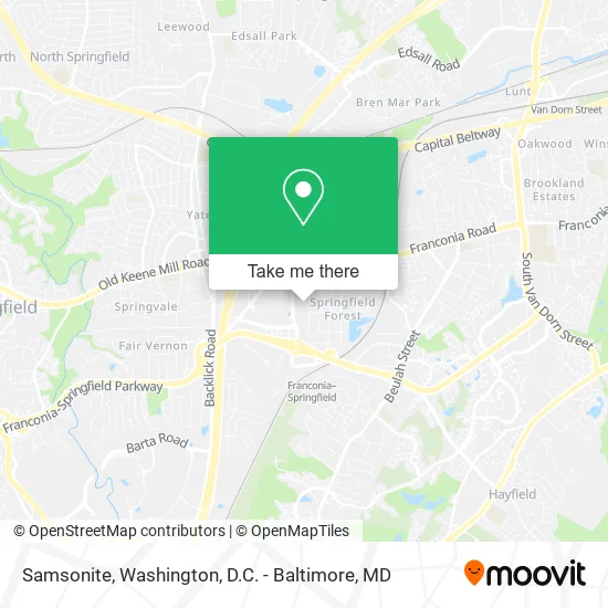 Mapa de Samsonite