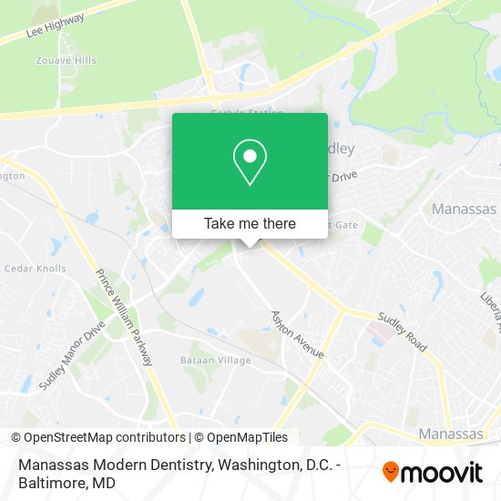 Manassas Modern Dentistry map