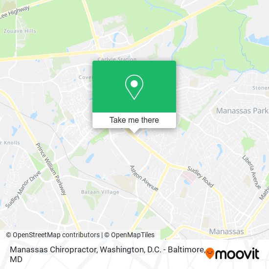 Mapa de Manassas Chiropractor