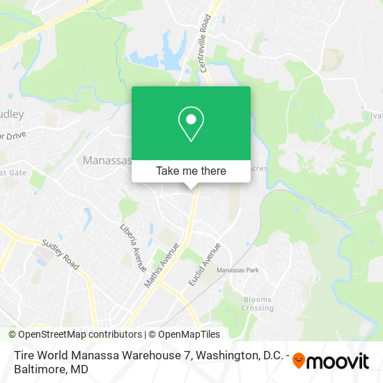 Mapa de Tire World Manassa Warehouse 7