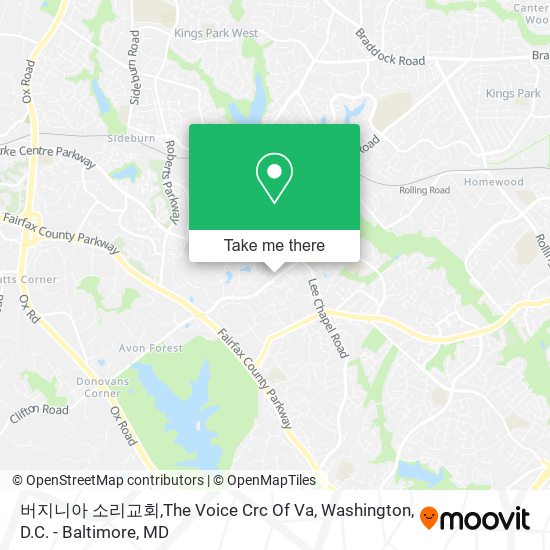 버지니아 소리교회,The Voice Crc Of Va map