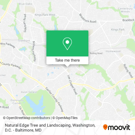 Mapa de Natural Edge Tree and Landscaping