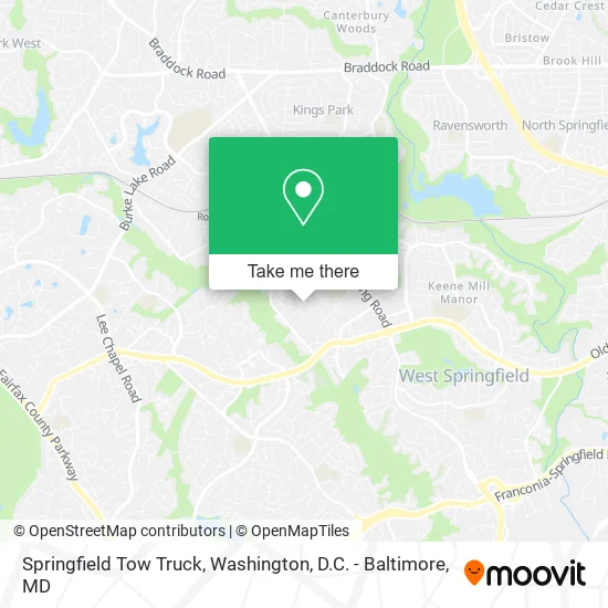 Mapa de Springfield Tow Truck