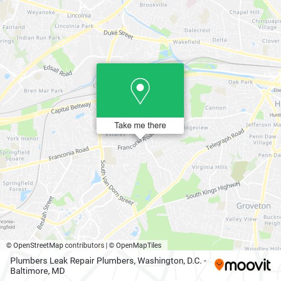 Plumbers Leak Repair Plumbers map