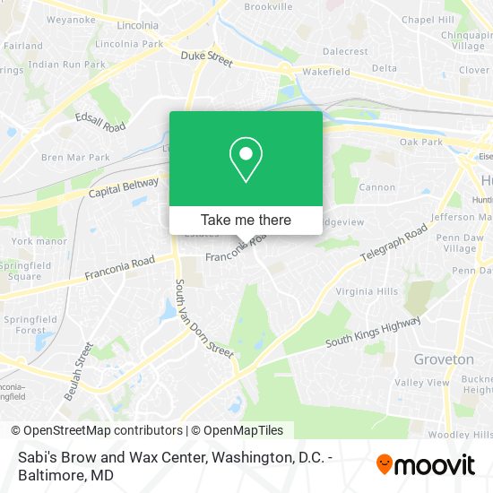 Sabi's Brow and Wax Center map