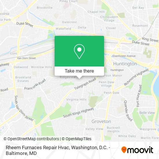 Rheem Furnaces Repair Hvac map