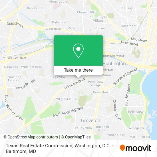 Texas Real Estate Commission map