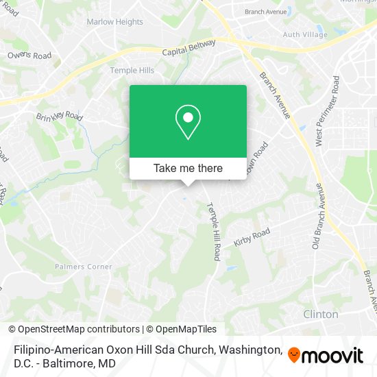 Mapa de Filipino-American Oxon Hill Sda Church