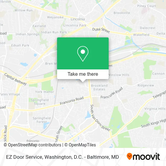 EZ Door Service map