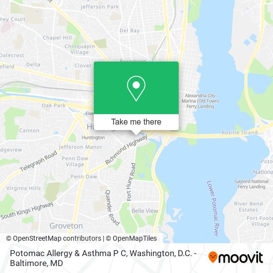 Mapa de Potomac Allergy & Asthma P C