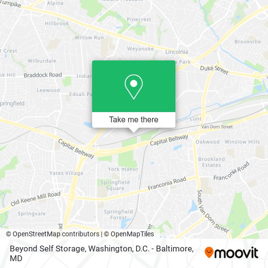 Mapa de Beyond Self Storage