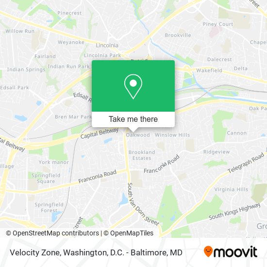Velocity Zone map