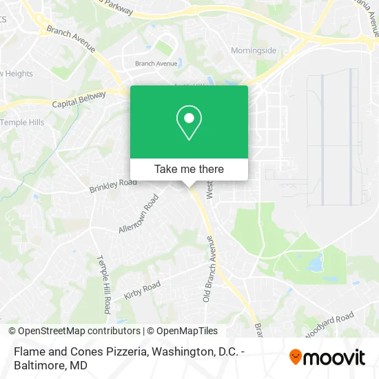 Mapa de Flame and Cones Pizzeria