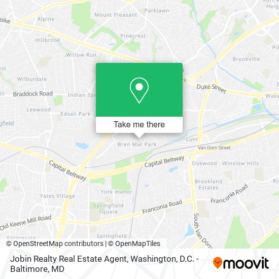 Jobin Realty Real Estate Agent map