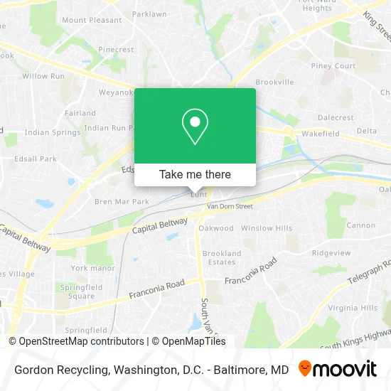 Gordon Recycling map