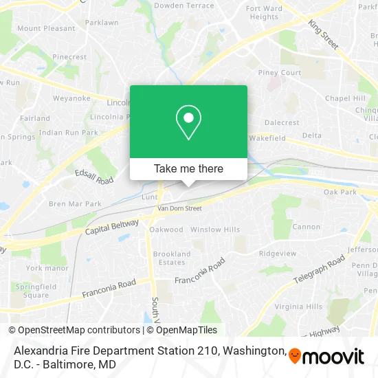 Alexandria Fire Department Station 210 map