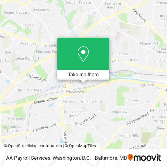 AA Payroll Services map