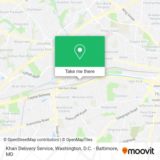 Khan Delivery Service map