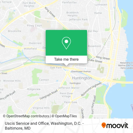 Uscis Service and Office map