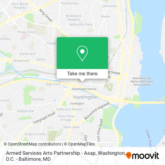 Armed Services Arts Partnership - Asap map