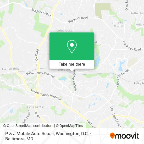 P & J Mobile Auto Repair map