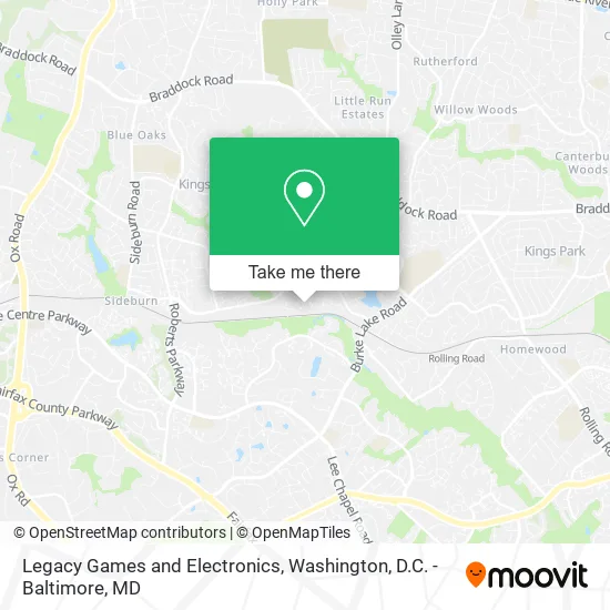 Legacy Games and Electronics map