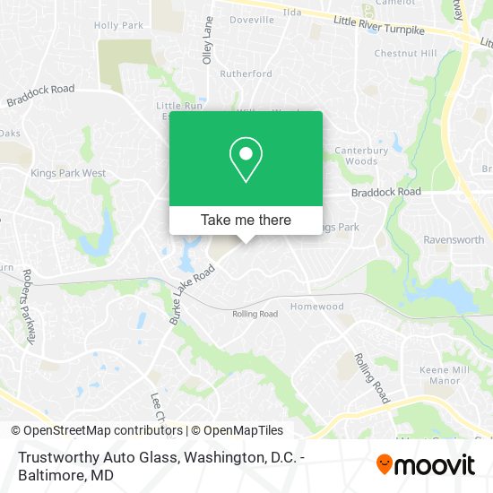 Trustworthy Auto Glass map