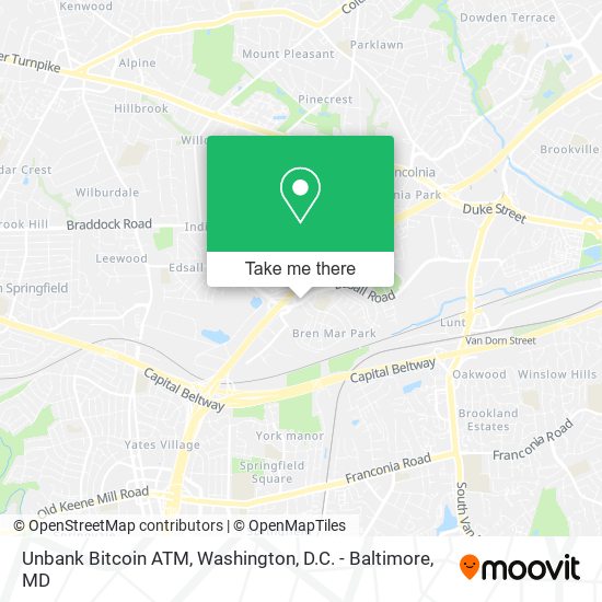 Unbank Bitcoin ATM map