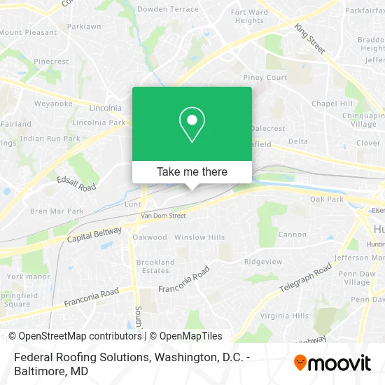 Federal Roofing Solutions map