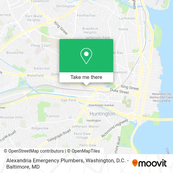 Alexandria Emergency Plumbers map