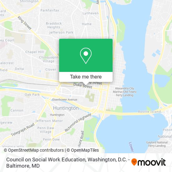 Mapa de Council on Social Work Education