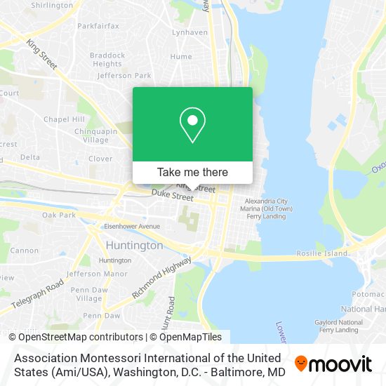 Mapa de Association Montessori International of the United States (Ami / USA)