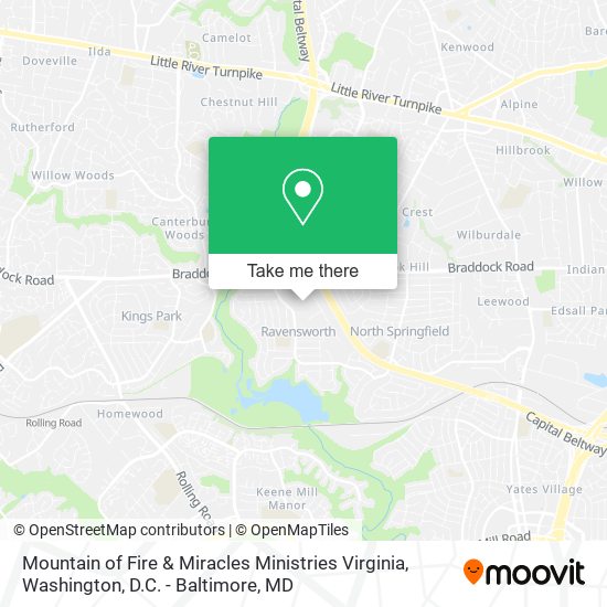 Mountain of Fire & Miracles Ministries Virginia map