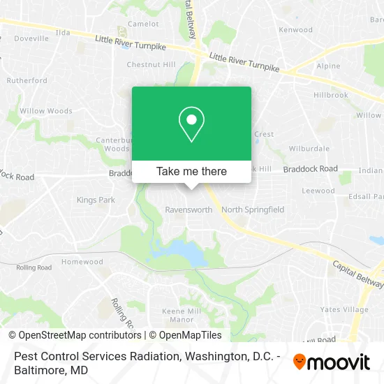 Pest Control Services Radiation map