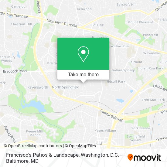 Francisco's Patios & Landscape map