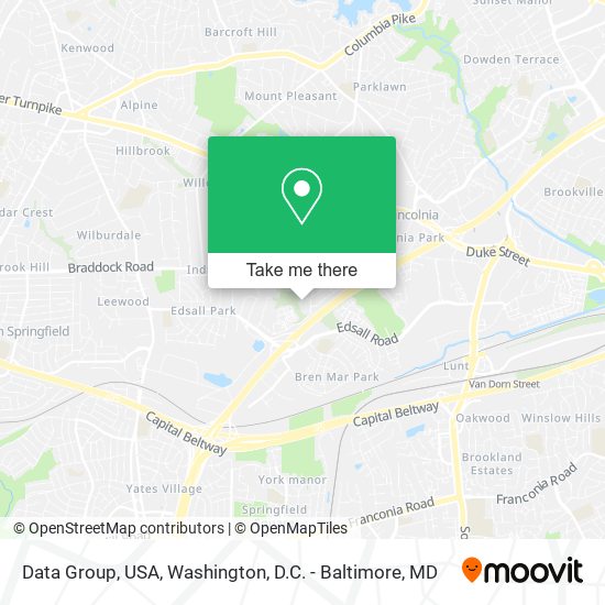 Mapa de Data Group, USA