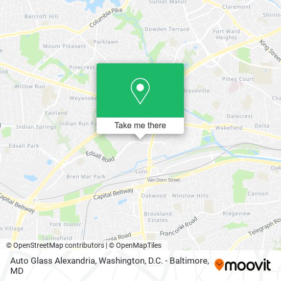 Mapa de Auto Glass Alexandria