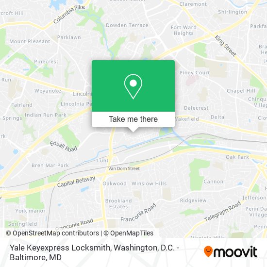 Yale Keyexpress Locksmith map