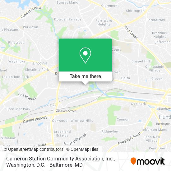 Mapa de Cameron Station Community Association, Inc.