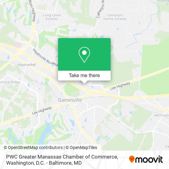 PWC Greater Manassas Chamber of Commerce map