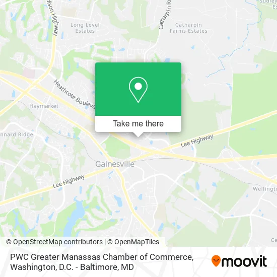 PWC Greater Manassas Chamber of Commerce map